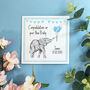 Personalised New Baby Elephant Card, thumbnail 1 of 3