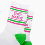 Spicy Margs Organic Cotton Sports Socks In White, thumbnail 2 of 4