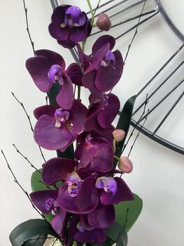 Purple Artificial Silk Orchid Mothers Day Gift, 3 of 6