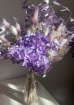 Purple Hydrangea Dried Flower Bouquet, 2 of 10