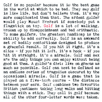 Golf Quotes Print, Gift For Golfers, 3 of 7