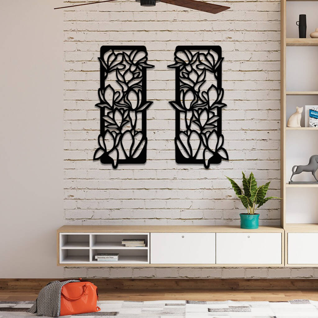 Wooden Leaf Flower Pattern Wall Art Gift For Home Or Hallway, 1 of 9