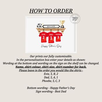 Personalised Family Football Shirt Print, 2 of 7