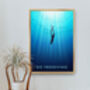 Go Freediving Travel Poster Art Print, thumbnail 5 of 8