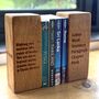 Solid Oak Personalised Bookend Pair, thumbnail 5 of 12