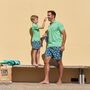 Father And Son Matching Palm Tree Swim Shorts, thumbnail 1 of 6