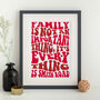 Family Quote Print Personalised, thumbnail 4 of 6