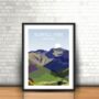 The Three Peaks Challenge Set Of Three Art Prints, thumbnail 3 of 4