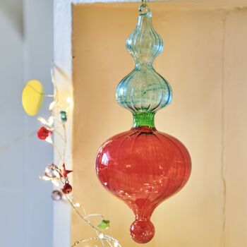 Fine Glass Fluted Hand Blown Baubles, 3 of 4