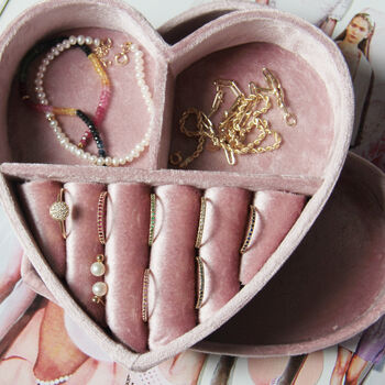 Velvet Heart Jewellery Box, 6 of 9