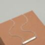 Personalised Silver Bar Initial Name Necklace Crystal, thumbnail 7 of 9