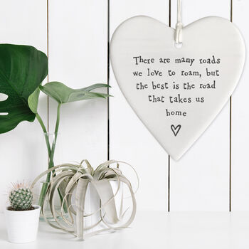 'There Are Many Roads We Love To Roam' Ceramic Heart, 2 of 2