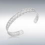 Sterling Silver Daisy Cuff Bangle, thumbnail 1 of 3