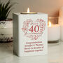 Personalised 40th Ruby Anniversary Tea Light Holder, thumbnail 1 of 3