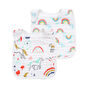 Rainbow And Unicorn Baby Bibs Two Pack, thumbnail 1 of 4
