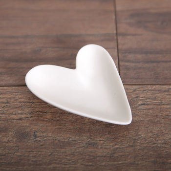 White Porcelain Love Heart Jewellery Tray, 4 of 4