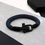 Men's Nautical Shackle And Thick Rope Bracelet, thumbnail 4 of 6
