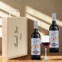 Personalised Jam Shed Red Wine Gift Set For Occasions Two Bottles, thumbnail 4 of 8