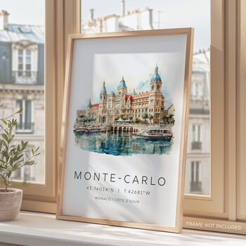 Monte Carlo Monaco Travel Print, 3 of 7