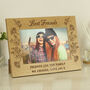 Personalised Wild Flowers 6x4 Oak Finish Photo Frame, thumbnail 3 of 3