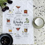 Personalised Whisky Cocktail Recipe Tea Towel, thumbnail 1 of 5