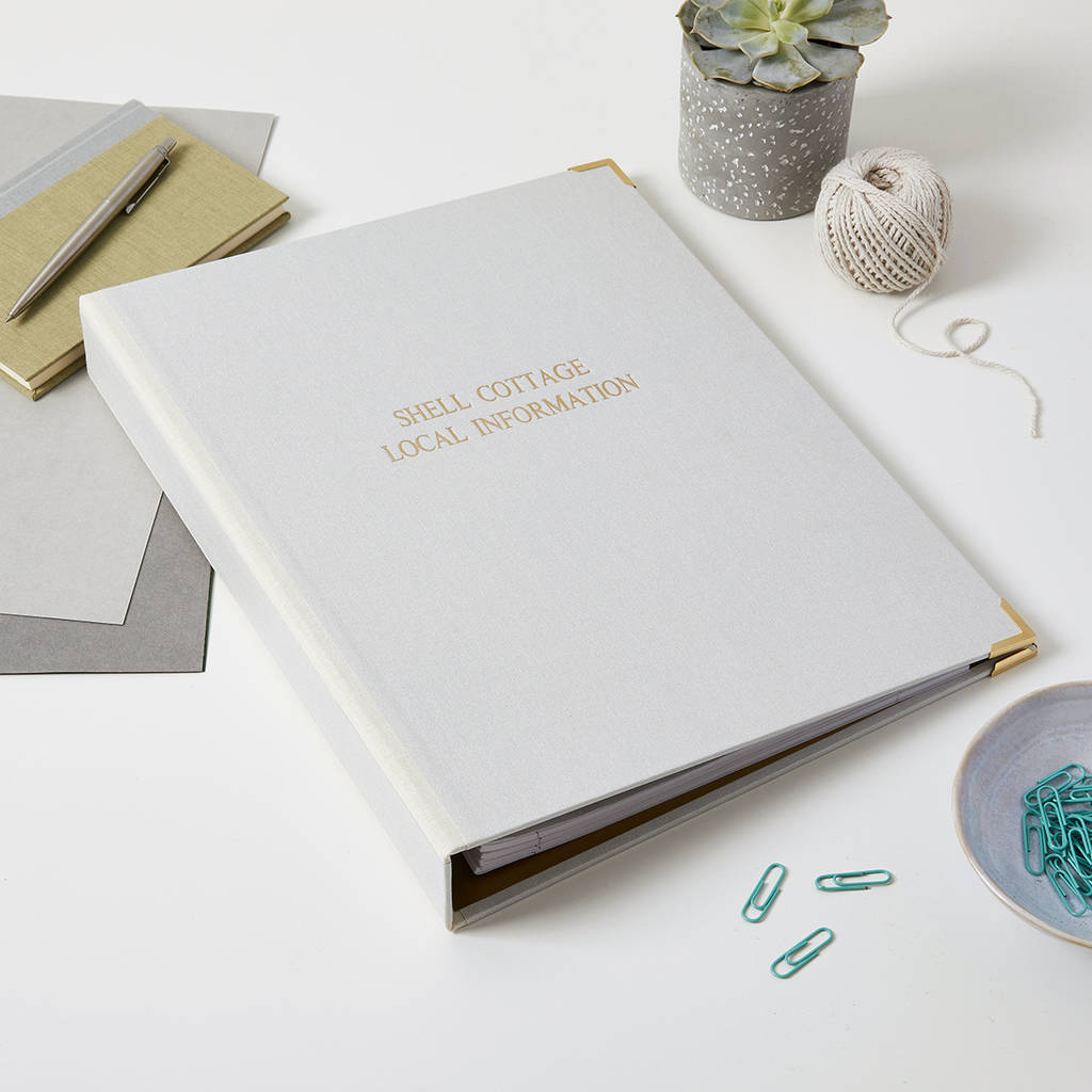 Ring Binder In Linen By Harris & Jones | notonthehighstreet.com