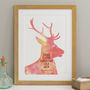 Stags Head Personalised Family Or Friends Print, thumbnail 8 of 11