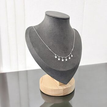 60th Birthday Sterling Silver Star Necklace, 2 of 4