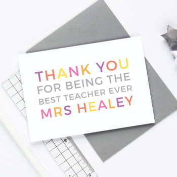 Personalised 'Thank You' Teaching Assistant Card, 4 of 4