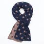 Pleated Star Print Scarf, thumbnail 2 of 5