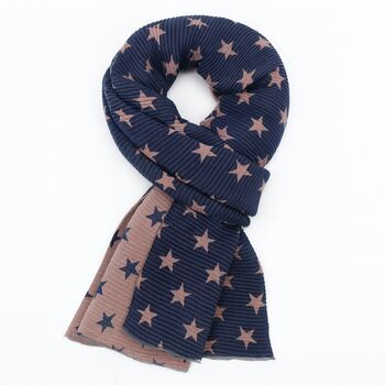 Pleated Star Print Scarf, 2 of 5