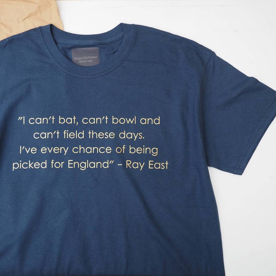 Personalised Cricket Quote T Shirt By Stabo | notonthehighstreet.com