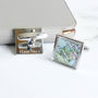 Personalised Map Location Square Cufflinks, thumbnail 1 of 6