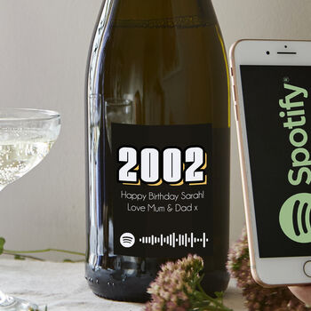 Special Year Personalised Prosecco Spotify Playlist, 2 of 2