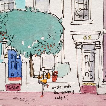 Portobello Road Colourful Houses Limited Edition Print, 6 of 10