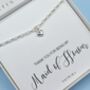 Sterling Silver Maid Of Honour / Bridesmaid Thank You Bracelet, thumbnail 1 of 3