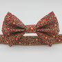 Red And Gold Holly Christmas Dog Bow Tie, thumbnail 7 of 12