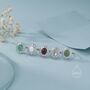 Sterling Silver Vintage Inspired Opal Cz Ring, thumbnail 7 of 12
