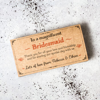 Personalised Bridesmaid Chocolate Flowers Gift Box, 2 of 10