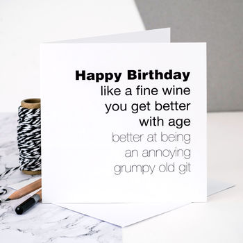 birthday card for men 'grumpy old git' by coulson macleod ...