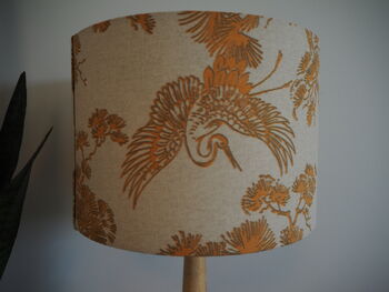 Oriental Crane Mustard Lampshade, 5 of 9