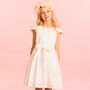 Flower Girls Dress White Embroidered Cotton, thumbnail 2 of 4