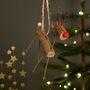 Reindeer Hanging Christmas Decoration, thumbnail 2 of 2