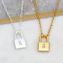 Personalised Gold Or Silver Padlock Necklace, thumbnail 2 of 4