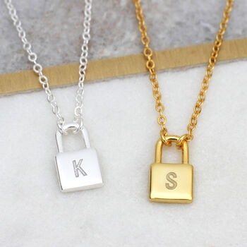 Personalised Gold Or Silver Padlock Necklace, 2 of 4