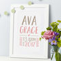 New Baby Name Personalised Print, thumbnail 1 of 4