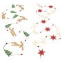 Reindeer Snow Flake Christmas Tree Wood Garland, thumbnail 2 of 6