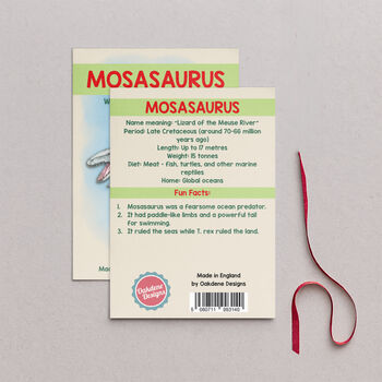 Wooden Mosasaurus Dinosaur Christmas Tree Decoration, 2 of 3