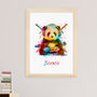 Personalised Watercolour Panda Gaming Print, thumbnail 1 of 12