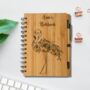 Personalised Eco Bamboo Floral Flamingo Notebook, thumbnail 6 of 6